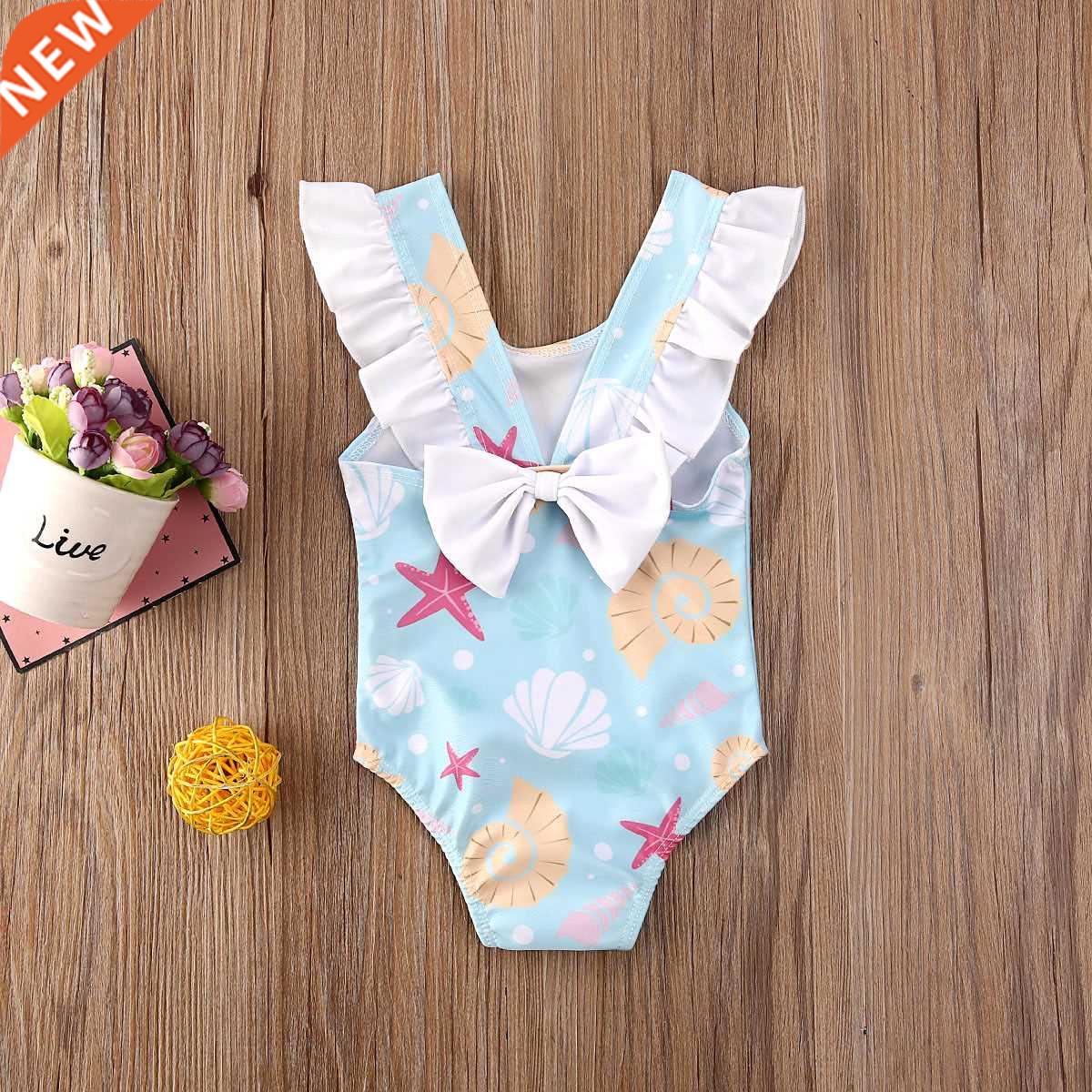 Newest Arrival Toddler Newborn Baby Girls Shell Print Swimsu