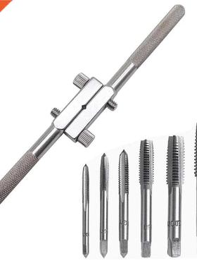 7Pcs/set T-Handle Ratchet Tap Holder Adjustand Wrench With M
