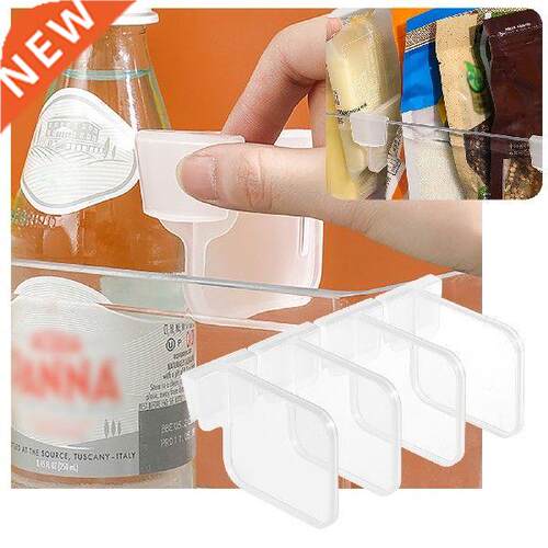 Plastic Refrigerator Clapboard Storage Box justable Snap