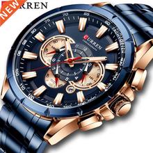 CURREN New Mens Watches Fashion Stainless Steel Sport Quart