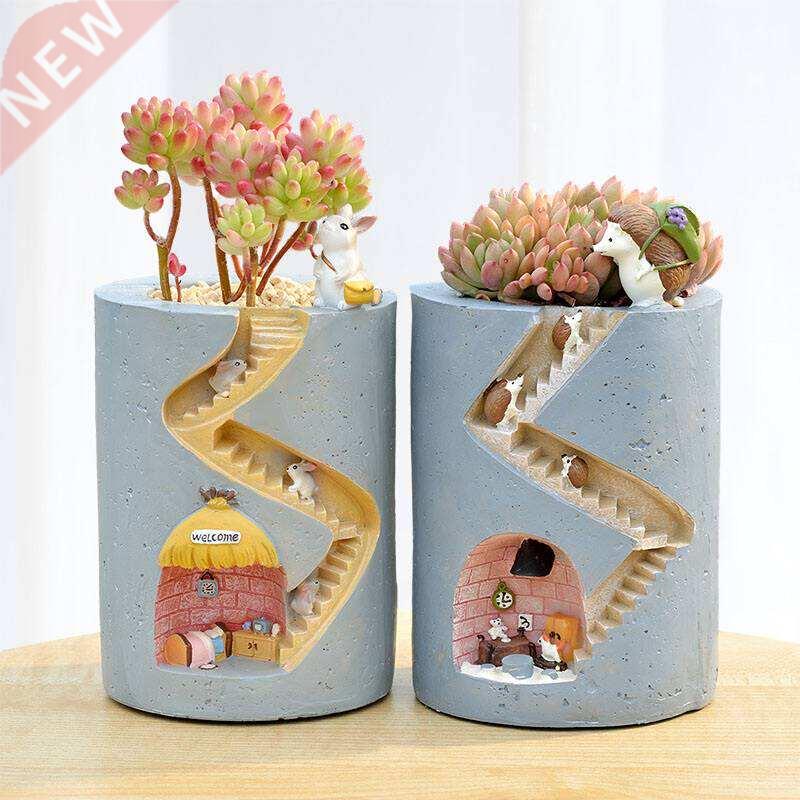 Creative Animal Resin Flowerpot Succulents Planter Water Pla