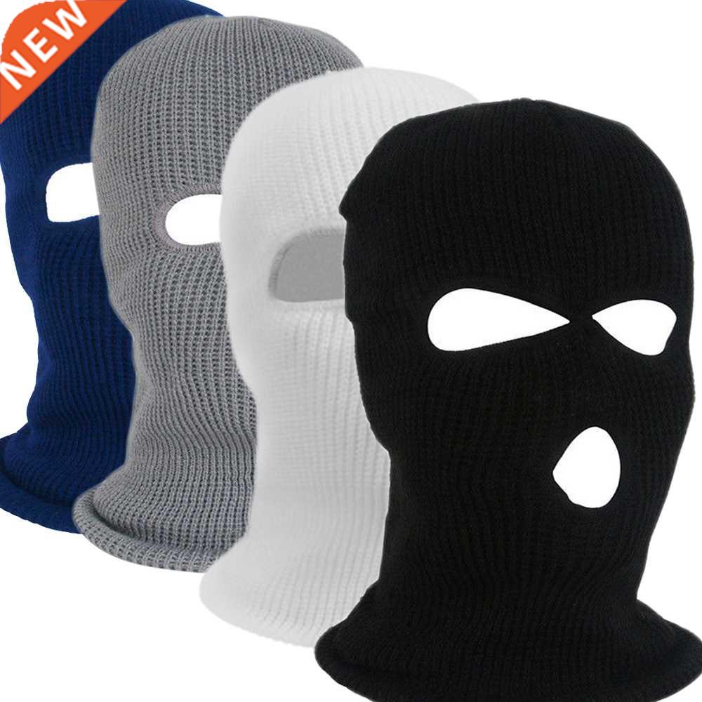 1PC Winter Knit Cap Warm Soft 2/3 Holes Full Face Ski Hat Ba