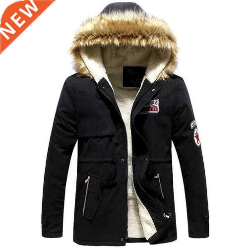 Parka Men Hot Sale Winter Jacket Men Thick Slim Fur Hooded O