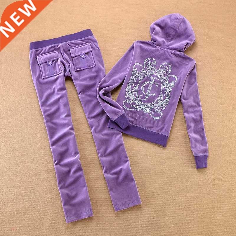 Spring/Fall 2022 Women's Brand Velvet Fabric Tracksuits Velo