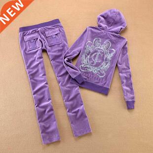 Spring/Fall 2022 Women's Brand Velvet Fabric Tracksuits Velo