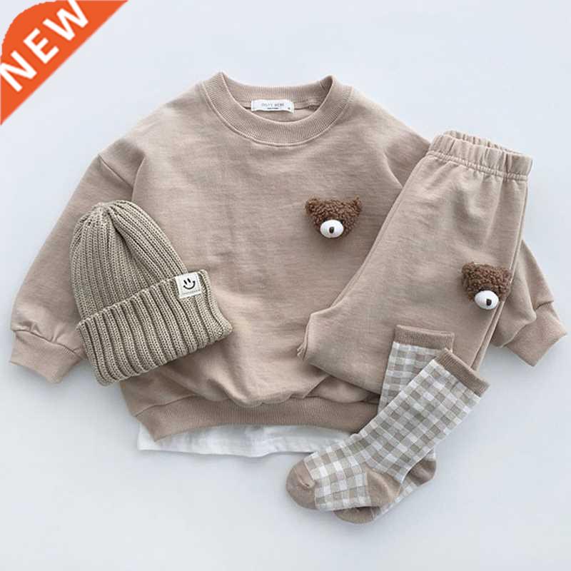 2 Pcs Baby Boys Clothing set Long sleeve Hooded Tracksuit op