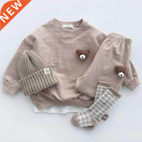 2 Pcs Baby Boys Clothing set Long sleeve Hooded Tracksuit op
