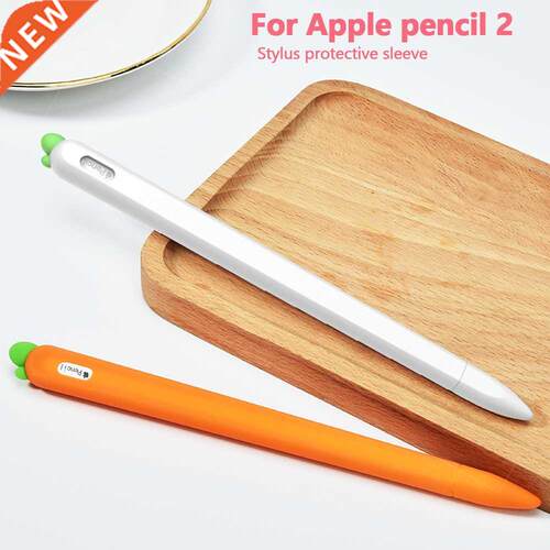 Soft carrot Silicone For Apple Pencil 2 Case Compatible For