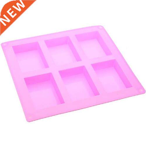 6 Hole Silicone Cake Mold Rectangle Handmade Soap Mold