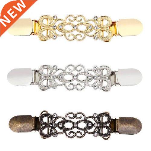 Vintage Cardigan Collar Clips Holder Shawl Brooch Fashion