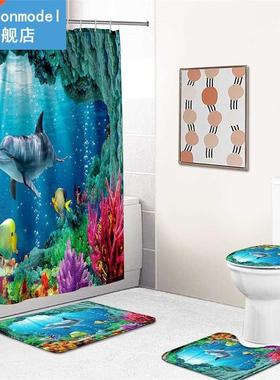 Ocean Underwater World Cheerful Dolphin D Printing Waterpro