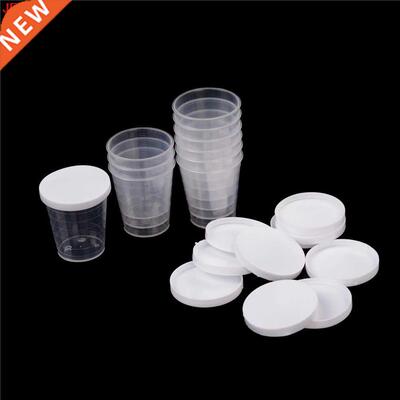 10 PCS 30ml White Lid Clear Pp Liquid Measuring Cups Plastic