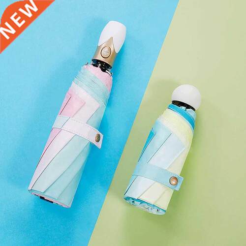 Ladies Gradient Morandi Umbrella 8 Skeleton Folding UV