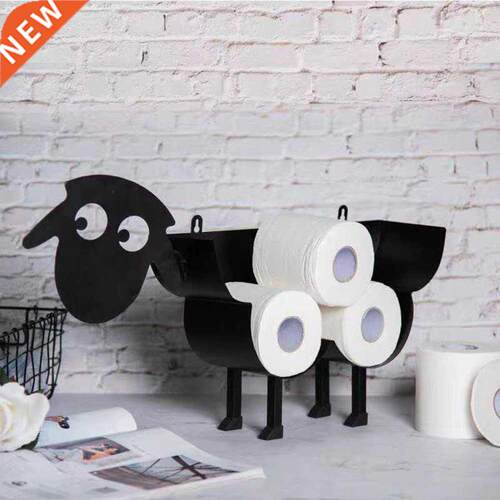 Iron Dog Sheep Shape Decorative Toilet Paper Racks Free Stan