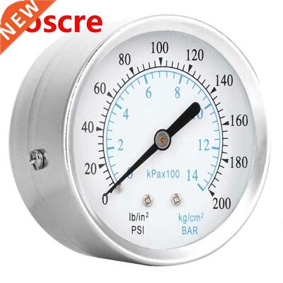 0-200psi Dual Scale Pressure Gauge 1/8NPT Back Connection P