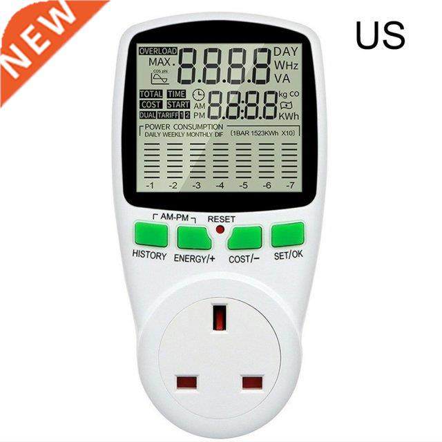 Plug Meter To Measure Current Voltage Power Convert To Elect
