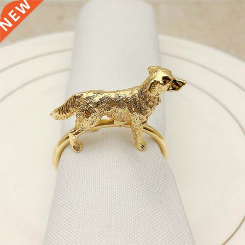 Solid Color 6Pcs/Set Convenient Alloy Exquisite Napkin Ring
