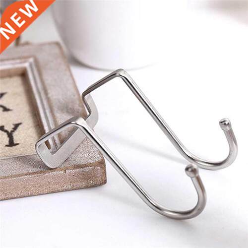 4Pcs Stainless Steel S-Type Hook Kitchen Cabinet Door Double