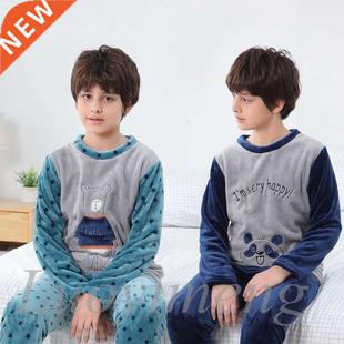 Wnter Kds Boys Pajamas Sets Warm Pyjamas Teen Grls Sleepw