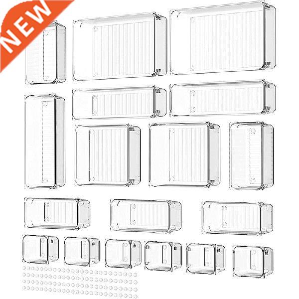 18PCS Separate Drawers Organiser System, Non-Slip Drawer