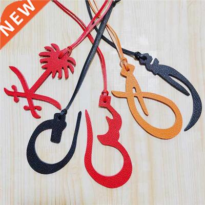 Customized Genuine Leather Character Arabic Letter Bag Charm