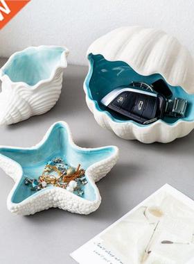 Sea Shells Decoration Desk Accessories Ceramic Storage Nordi