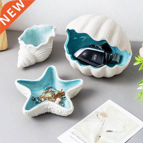 Sea Shells Decoration Desk Accessories Ceramic Storage Nordi