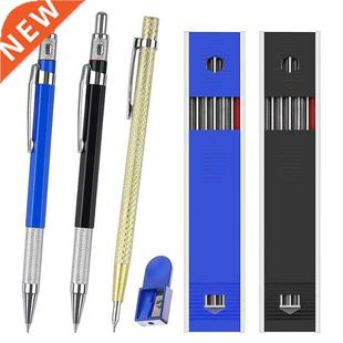 2 Pieces Carpenter Pencils with 24 Pieces Marker Refills, 1