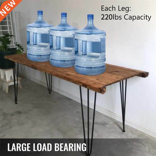 VEVOR 4Pcs Metal Table Legs 16-40 Inch -Rod Hairpin Furnitu