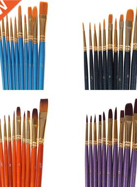 10Pcs Watercolor Gouache Pant Brushes Dfferent S Round