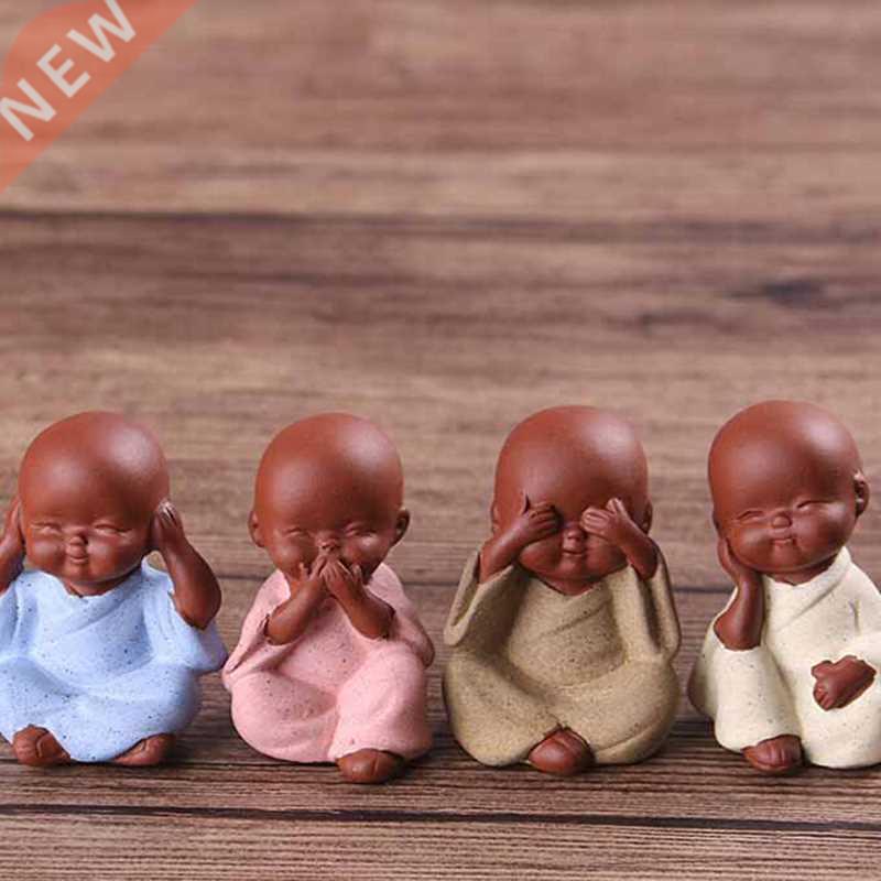 Ceramic Ornaments Monk Small Buddha Statue Monk Figurine