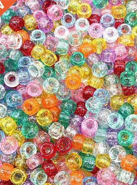 50pcs 8X6mm Scallion Powder Transparency Acrylic Beads Space