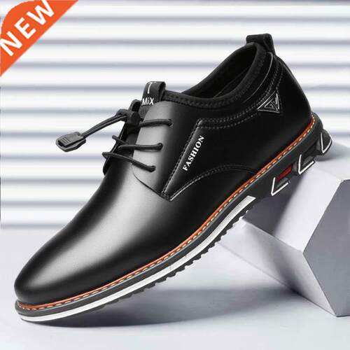2020 New Men Shoes Leather Cowhide Comfortable Low-top Br