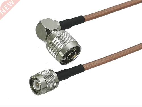 RG142 TNC Male Plug to N Male Plug Right angle Connector RF