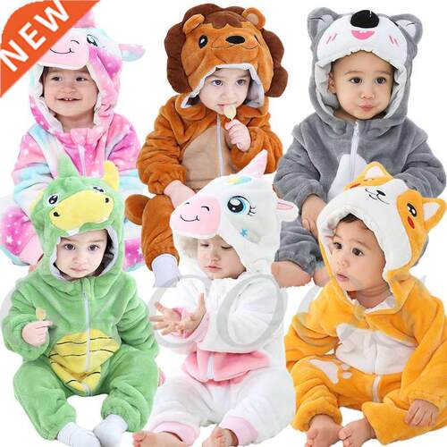 Baby Cartoon Romper Newborn Hooded Infant Clothing Boys Girl