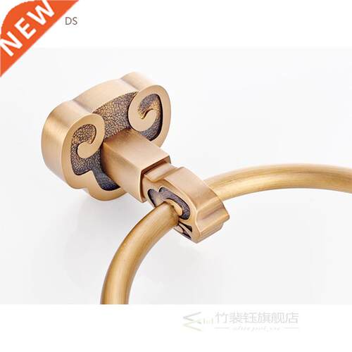 All Copper Towel Ring Round Claw Base Bathroom Towel Rack Ch