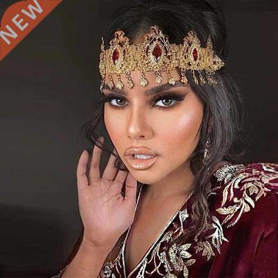 New Arabic Bridal Hair Jewelry Metal Tassels Hair Chain for