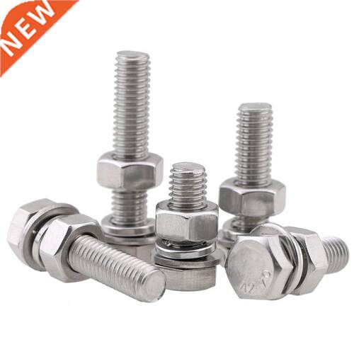 304 stainless steel hexagon bolt, screw and nut set large fu