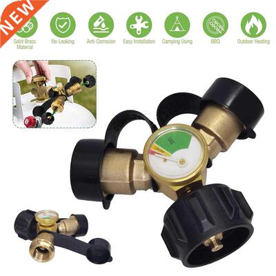 Propane Tank Y Splitter Adapter 2 Way LP Gas Tee Connector