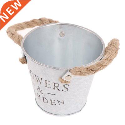 1PC Metal Buckets Planters Flower Decorative Vases