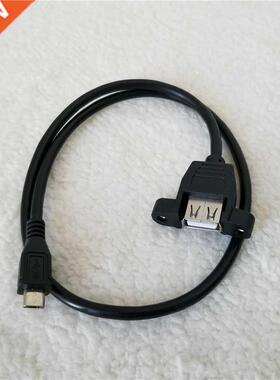 USB Micro 5Pin to USB Type A Panel Mount Cable Male to Femal