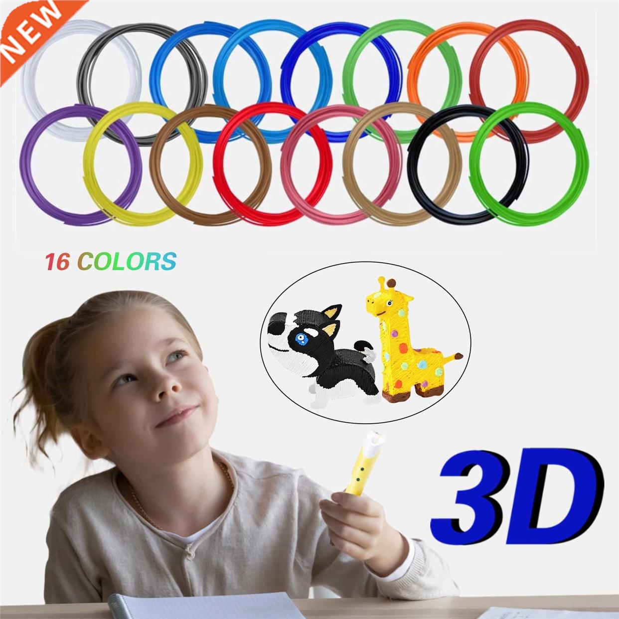 3D Pen Filament 1.75 mm PLA Filament 16/20 Colours 5/10m Eac
