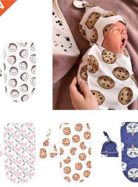 40JC 2PcsSet Newborn Swaddle Blanket Baby Sleeping Bag Musl