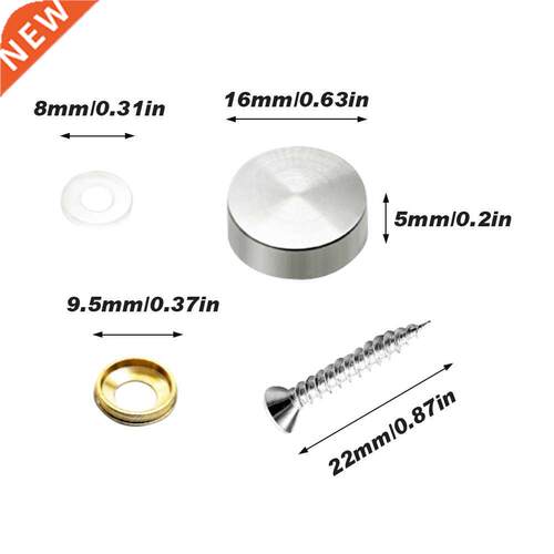 12pcs Fixed Practical Decorative Cap Stainless Steel Home De