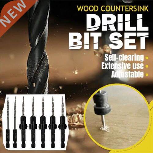 Wood Countersink Drill Bit Set Hole Cutter Screw Hole Drill