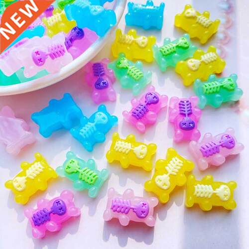 20Pcs New Mixed Cartoon Mini Bear Flat Back Resin Cabochons