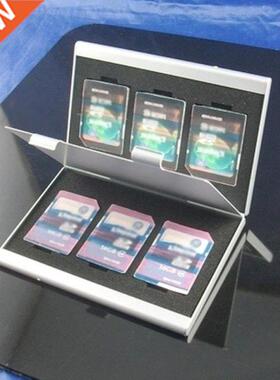6pcs Metal Aluminum Memory Card Protecter Box Storage Case H