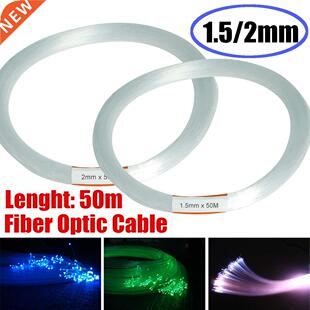 1.5mm/2mm 50m/164ft PMMA Clear Optic Cable Fiber Light End