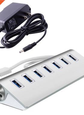 7 Port Aluminum USB .0 HUB 5Gbps High Speed +AC Power