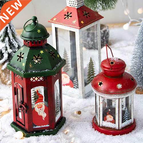 Christmas Ornament Retro Candlestick Wrought Iron